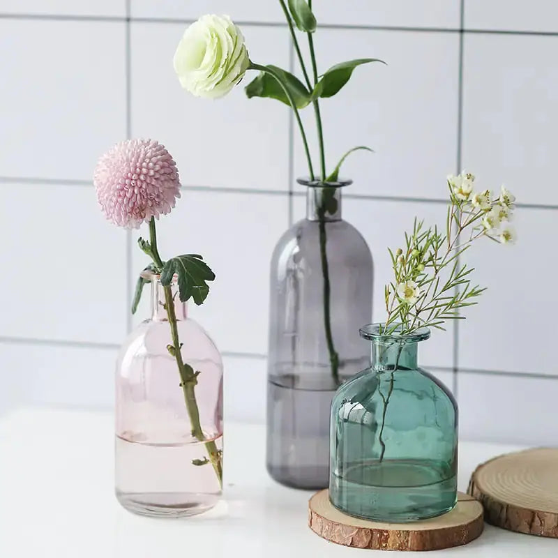 Nordic Glass Flower Vase Decor Dekoré