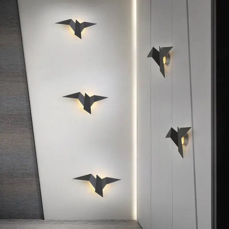 Nordic Iron Bird Wall Lamp for Home Decor Dekoré